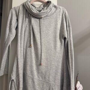 Cupio Light Gray Cowl Neck Sweater